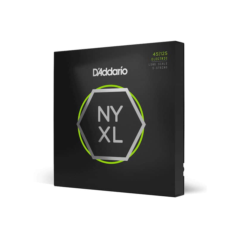 D'Addario NYXL45125 Long-Scale 5-String Bass Strings - Light Top/Medium Bottom 45-125 image 1