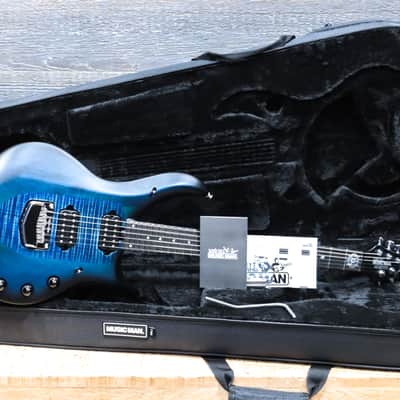 Ernie Ball Music Man Majesty Blue Silk Neckthrough Design Electric Guitar w/Case image 9