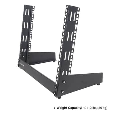 ST2PF-8LW | 8U 2-Post Desktop Open-Frame Rack, for Audio/Video, Network Switches, Routers, Patch Panels image 4