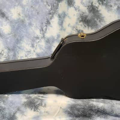 Vintage Alvarez Branded 16 inch Black Tan Plush Interior Hard Shell Guitar Case image 2