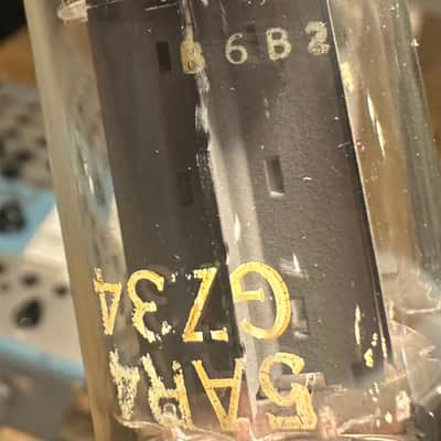 1966 Mullard GZ34 / 5AR4 Blackburn (f32 B6B2) NOS Test Amperex Bugle Boy Branding (Holy Grail!) image 3