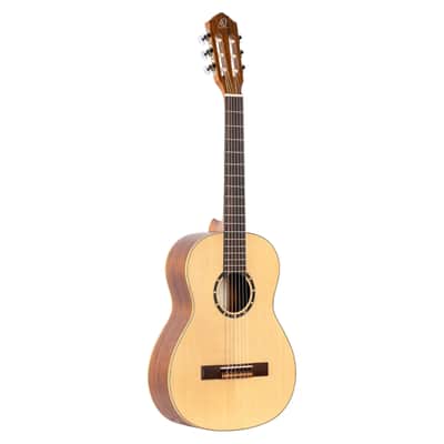 Ortega R121-3/4 Family Series Spruce Top Mahogany Neck 3/4 Size Nylon 6-String Classical Acoustic Guitar w/Gig Bag image 2