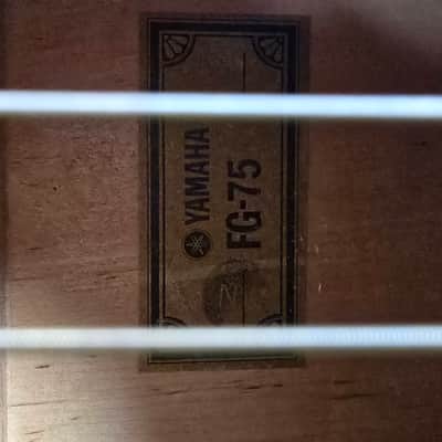 Yamaha FG-75 Folk Guitar 70's Natural Good Condition image 2