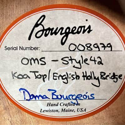 Bourgeois OMS-42 Master Grade Koa *VIDEO* image 22