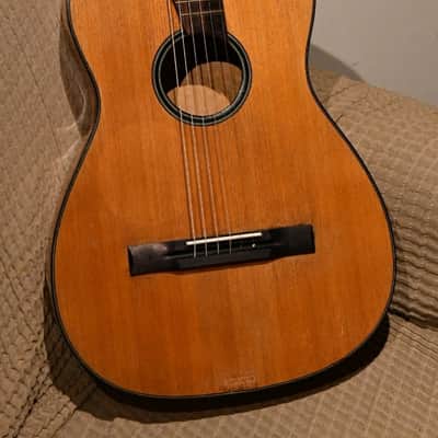 Vintage German Parlor Guitar, 1950's, video included image 10