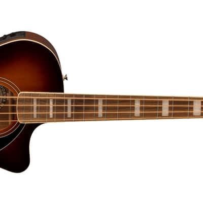 Fender Kingman Acoustic Electric Bass Guitar with Bag, Shaded Edge Burst Finish image 3