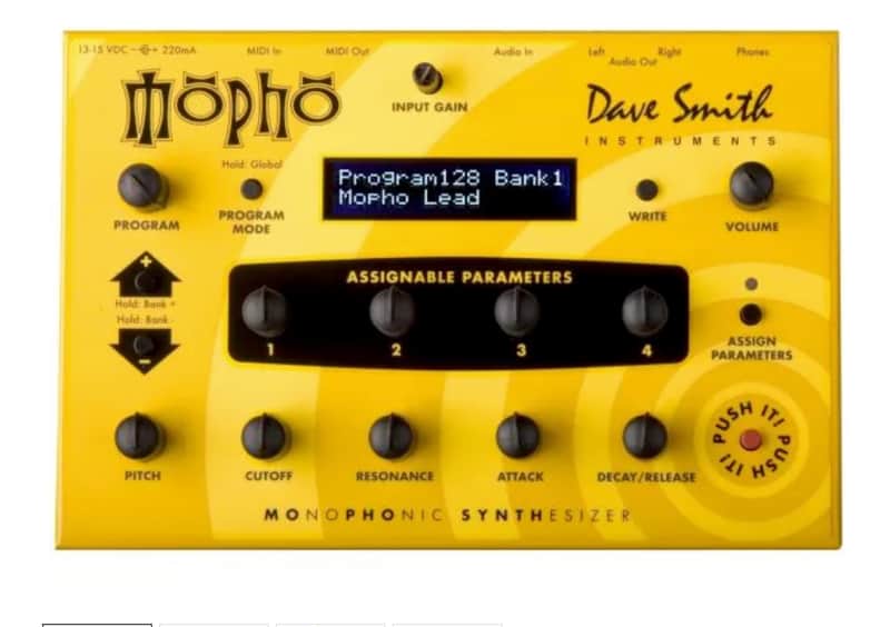 Dave Smith Instruments Mopho Desktop Monophonic Synthesizer 2008 - 2016 - Yellow image 1