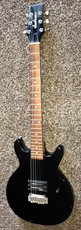 1996 Jackson JJ junior  electric guitar made in Japan wilkenson tremelo Black image 1