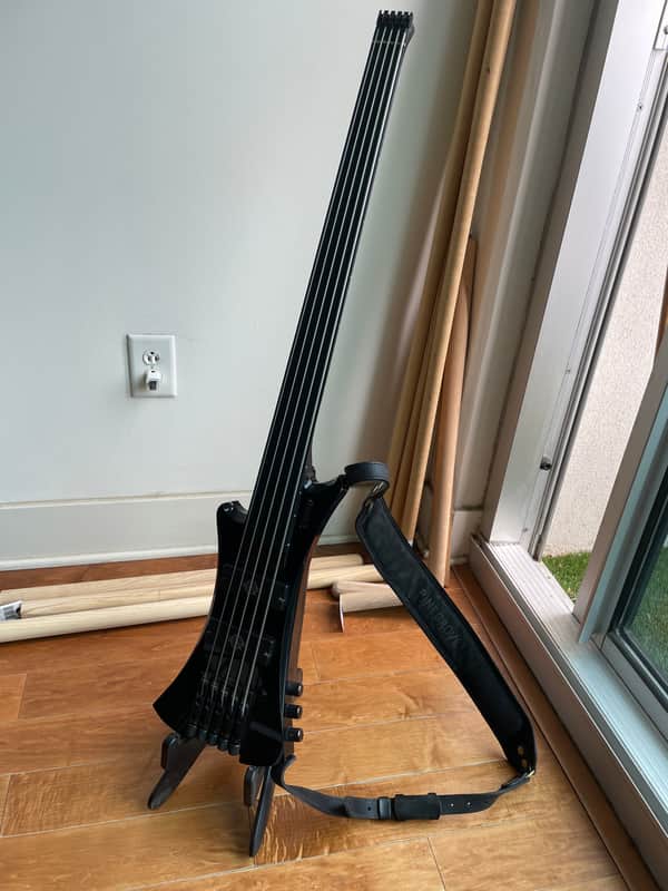 Moses Graphite Vertical Jump 5 string fretless lefty 2016 - Black image 1