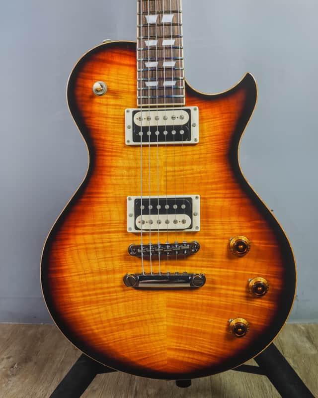 2016 Schecter USA Custom Shop Solo-II Custom Vintage Burst Flame Maple Top Mahogany HH image 1