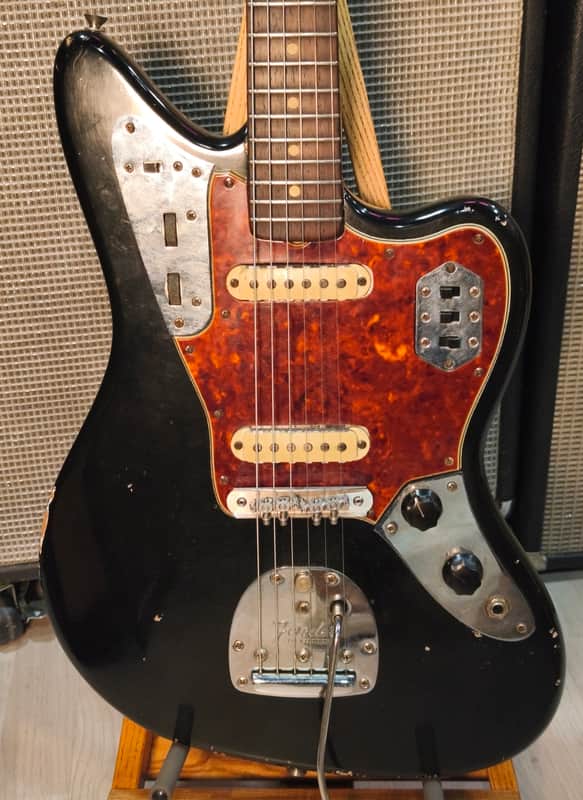 Fender Jaguar 1963 Black Refin with Matching Headstock image 1