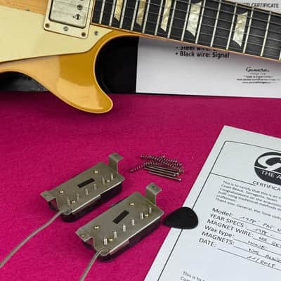 General Vintage Tone  1957 - 1958 Nos Wire Belden PAF Humbuckers Double Black Celullose acetate CAB for les Paul ®️ SG ®️ image 11