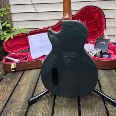 2024 Gibson Mod Shop Collection Les Paul Junior Evergreen Mahogany Two Tone Finish with Stinger Gibson Green image 3