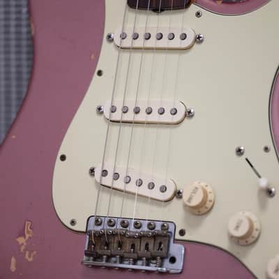 1997 Fender Custom Shop Cunetto Relic 1960 Stratocaster - Burgundy Mist image 4