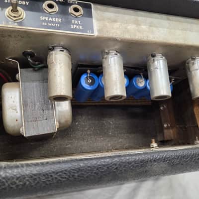Fender Bassman 2-Channel 50-Watt Guitar Amp Head 1964 - 1967 - Black Panel (AS-IS) C013-A4 image 11