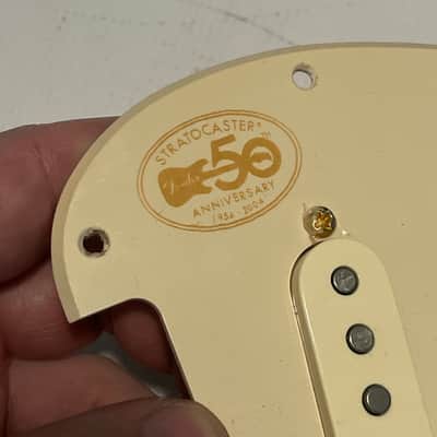 2004 USA Fender American 50th Anniversary Deluxe Stratocaster Cream S1 Switch Loaded Pickguard SC1 Pickups 11 Screw 1 Ply image 11