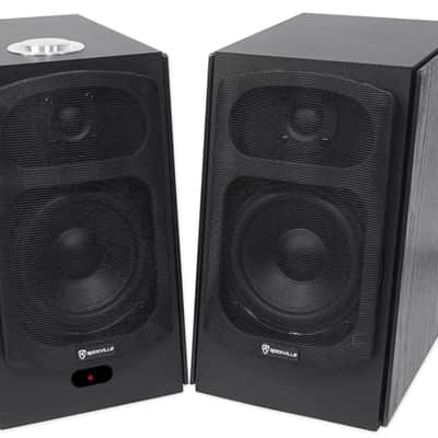 (2) Rockville HD5B 5" Powered Studio Monitor Bluetooth Bookshelf Speakers-Black image 1