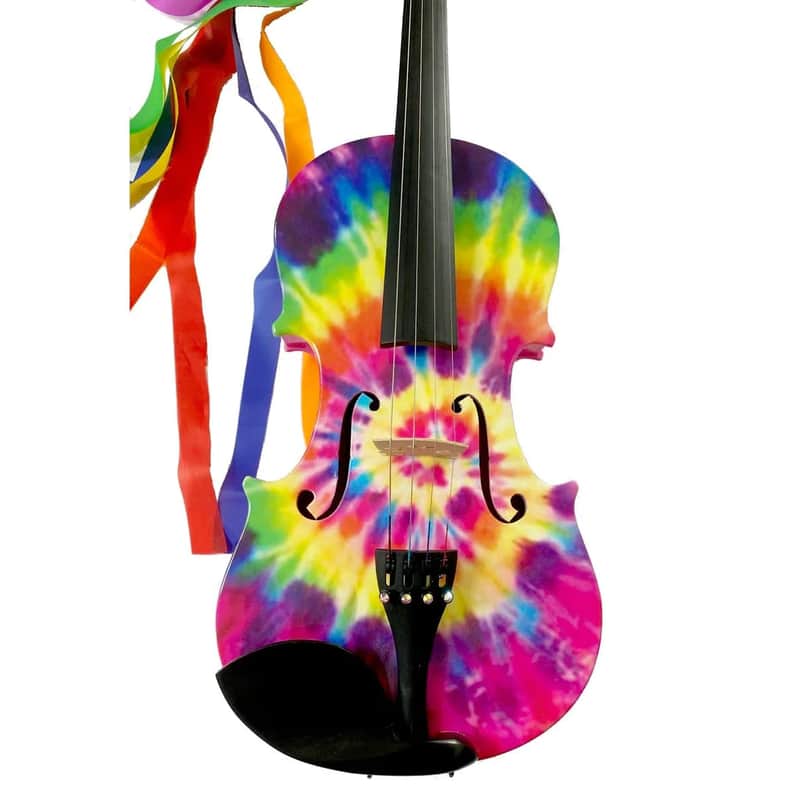 Tie Dye Violin Outfit 4/4 w crystal fine tuners image 1