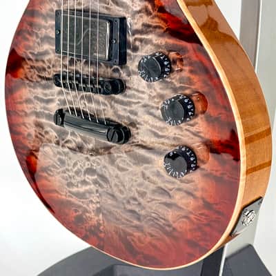 ESP ESP USA Custom Shop Eclipse with Fishman Fluence with Case - Quilted Blood Moon Serial#: U image 4