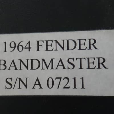 Fender Bandmaster 40-Watt 2-Channel Amp 1963 - 1967 - Black Panel w/2x12 cab image 7