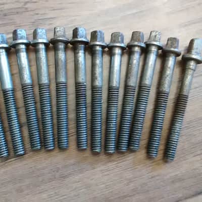 Slingerland Radio King 30's/40's 2" tension rods - nickel - set of 12 image 3