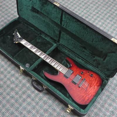 2012 Jackson DKXT Dinky Trans Red Quilt! w/hardshell case image 9