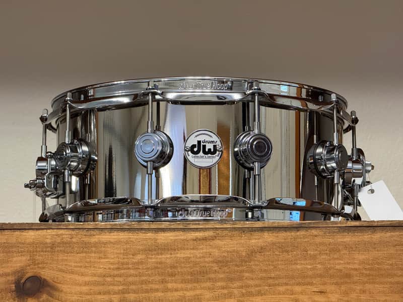 DW Collector's Series Nickel Over Brass 5.5x14 Snare Drum image 1