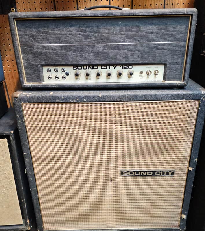 Sound City L120 Vintage Tube Amp Head and Cabinet image 1