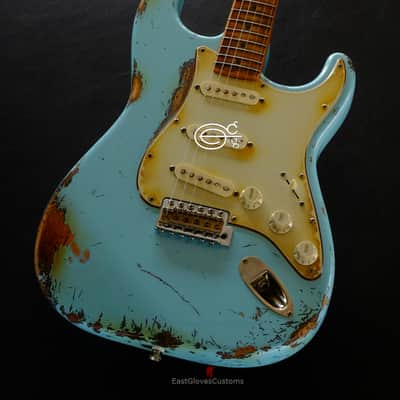 Fender Stratocaster  ST57- US SBL Sonic Blue Made in Japan Medium Aged Relic  RARE image 1