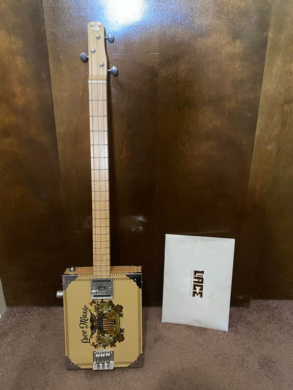 Lace Cigar Box Electric Guitar ~ 3 String ~ Americana image 1