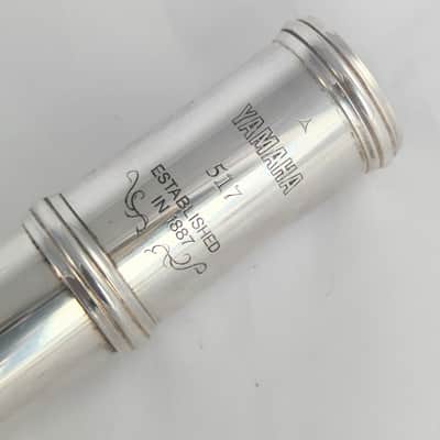 Yamaha yfl-517 solid silver headjoint AM cut image 5