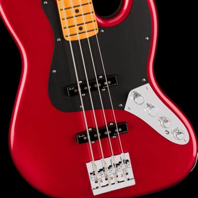 Fender American Ultra II Jazz Bass Maple Fingerboard Sinister Red With Case - Serial # US24011161 - Demo image 3