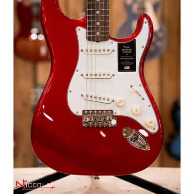 FENDER American Vintage II 1965 Stratocaster, Round-Lam Rosewood Fingerboard, Candy Apple Red image 1