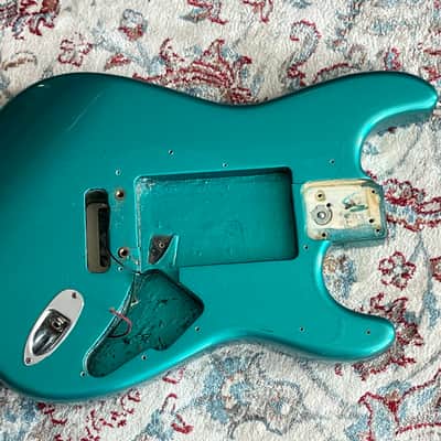Share 1994 Fender 40th Anniversary Stratocaster guitar body USA American Turquoise image 1