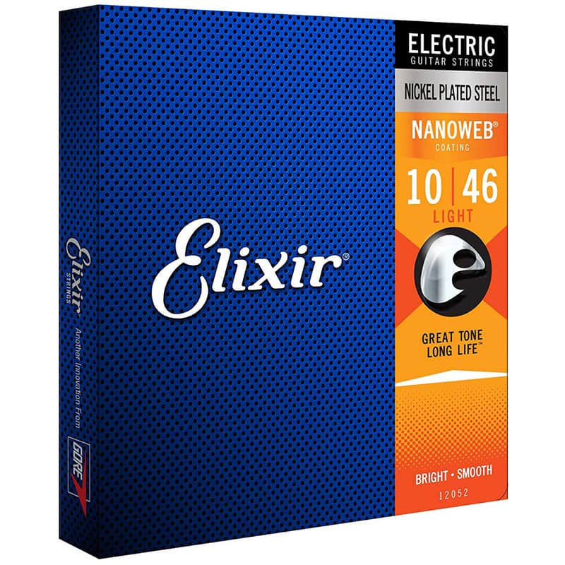 Elixir 12052 Nanoweb Nickel Plated Steel Electric Guitar Strings - Light (10-46) image 1