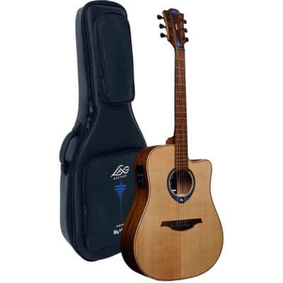 Lâg THV10DCE-LB Dreadnought - HyVibe 10 dread cutaway image 1