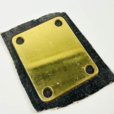 Schecter Dream Machine Brass Neck Plate – NOS 80s - Brass image 1
