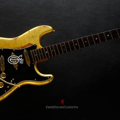 Fender American FSR Deluxe Stratocaster 24k Pure Gold Leaf ‘69 Custom Shop Abigail Ybarra pups Relic image 16
