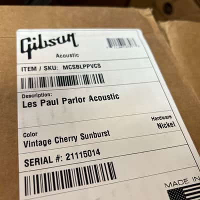 2025 Gibson Les Paul Parlor Acoustic-Electric Guitar Vintage Cherry Sunburst image 14