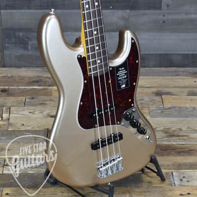 Mint Fender American Professional Classic Jazz Bass - Faded Firemist Gold with Gigbag image 9
