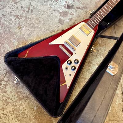 Orville by Gibson Flying V c 1995 - Burgundy wine red original vintage MIJ Japan image 5