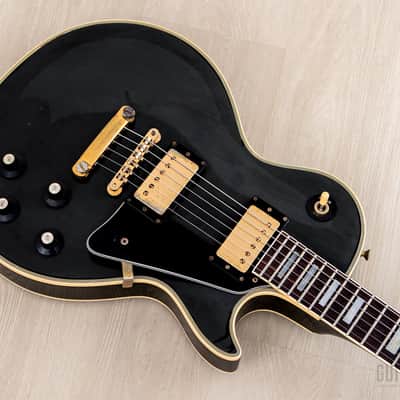 1985 Greco EGC68-500 Custom Black Beauty Vintage Guitar w/ Screamin PAFs & Case, Japan Fujigen image 8