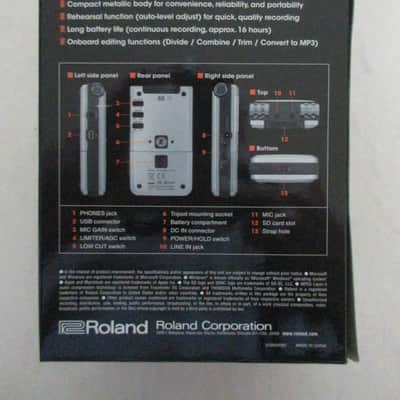 Roland R-05 Wave/MP3 Recorder 2010 image 19