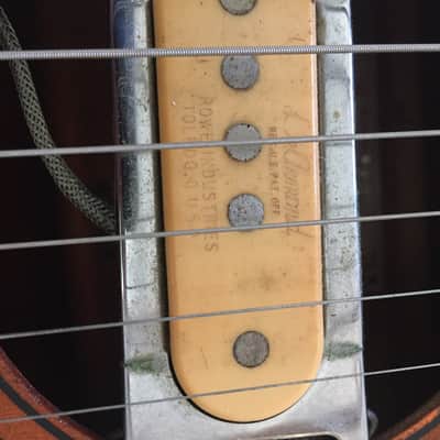 70's Harmony Stella Parlor Guitar w/60's DeArmond Pickup image 7