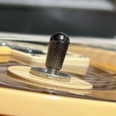 Kinnatone knurled BLACK Nickel Three way Toggle switch tip 8/32 fits American Gibson style Aluminium image 2