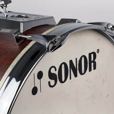 Sonor 20/12/13/16" Early 80's Phonic Drum Set - Red Mahogany Veneer image 7