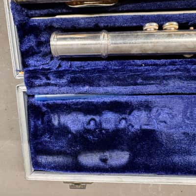 Linton Elkhart Indiana Concert Orchestral Band Flute Silver 3027 1960s - Silver image 5