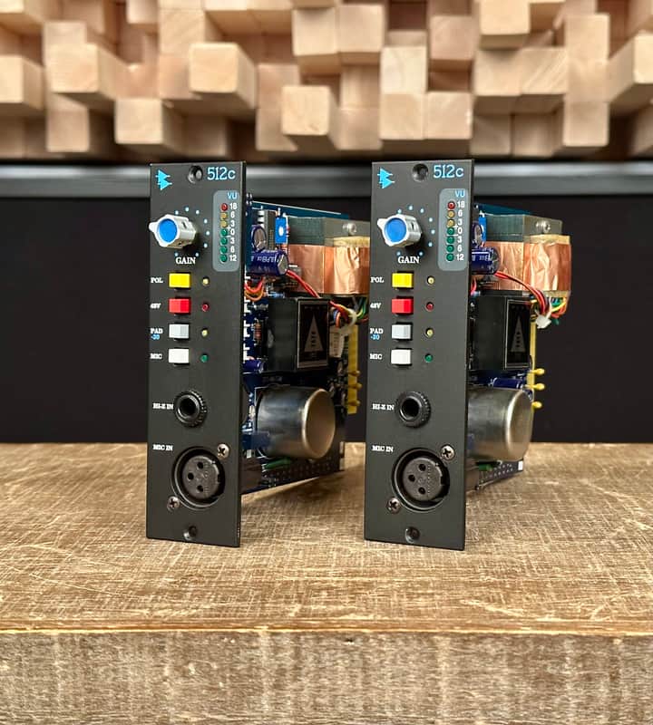 API 512c 500 Series Mic Preamp Module Matched Pair. Sequential Serial Number 512 C. 903.1374/903.1375 image 1
