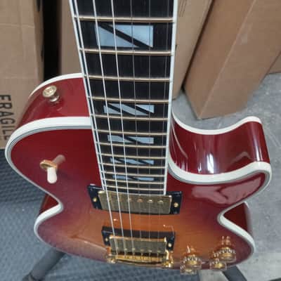 Gibson Les Paul Supreme in Cherry Sunburst (2003) 1st Year Gold Frets Fancy Binding! image 8