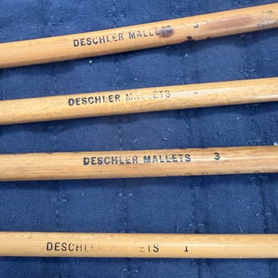 Deschler Marimba Mallets #3 & #1 1990s? - Rattan image 2
